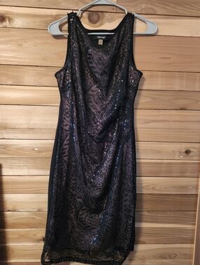 Nine West Black Sequin  Dress Size 10